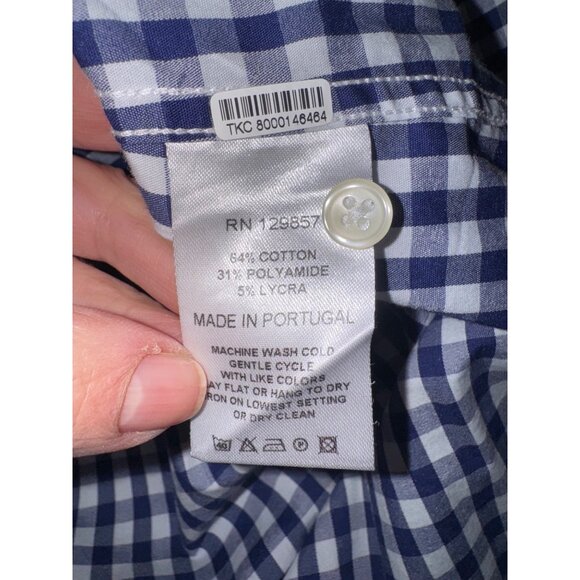 Rochelle Behrens The Icon Shirt Blue White Gingham Button Long Sleeve Womens XL - Picture 6 of 10